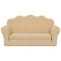 2-Sitzer Kindersofa mit Schlaffunktion Creme Weicher Plüsch 2-Sitzer Kindersofa mit Schlaffunktion Creme Weicher Plüsch