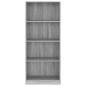 vidaXL Bücherregal 4 Fächer Grau Sonoma 60x24x142 cm Holzwerkstoff vidaXL Bücherregal 4 Fächer Grau Sonoma 60x24x142 cm Holzwerkstoff