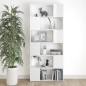 vidaXL Bücherregal Raumteiler Hochglanz-Weiß 80x24x186cm Holzwerkstoff vidaXL Bücherregal Raumteiler Hochglanz-Weiß 80x24x186cm Holzwerkstoff