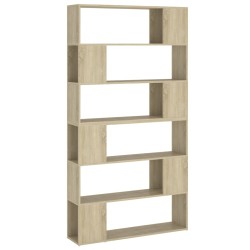vidaXL Bücherregal Raumteiler Sonoma-Eiche 100x24x188 cm