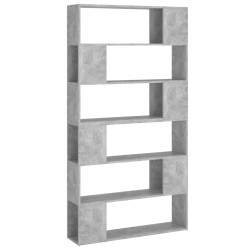 vidaXL Bücherregal Raumteiler Betongrau 100x24x188 cm
