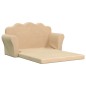 2-Sitzer Kindersofa mit Schlaffunktion Creme Weicher Plüsch 2-Sitzer Kindersofa mit Schlaffunktion Creme Weicher Plüsch