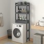 vidaXL Toilettenregal Grau 63x26x171 cm Massivholz Kiefer vidaXL Toilettenregal Grau 63x26x171 cm Massivholz Kiefer