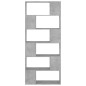 vidaXL Bücherregal Raumteiler Betongrau 80x24x186 cm Holzwerkstoff vidaXL Bücherregal Raumteiler Betongrau 80x24x186 cm Holzwerkstoff