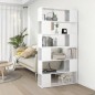 vidaXL Bücherregal Raumteiler Hochglanz-Weiß 100x24x188 cm vidaXL Bücherregal Raumteiler Hochglanz-Weiß 100x24x188 cm