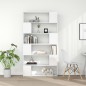 vidaXL Bücherregal Raumteiler Hochglanz-Weiß 100x24x188 cm vidaXL Bücherregal Raumteiler Hochglanz-Weiß 100x24x188 cm