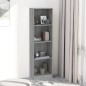 vidaXL Bücherregal 4 Fächer Grau Sonoma 40x24x143 cm Holzwerkstoff vidaXL Bücherregal 4 Fächer Grau Sonoma 40x24x143 cm Holzwerkstoff
