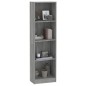 vidaXL Bücherregal 4 Fächer Grau Sonoma 40x24x143 cm Holzwerkstoff vidaXL Bücherregal 4 Fächer Grau Sonoma 40x24x143 cm Holzwerkstoff