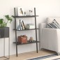 vidaXL Anlehnregal mit 3 Ablagen Schwarz 64x34x116 cm vidaXL Anlehnregal mit 3 Ablagen Schwarz 64x34x116 cm