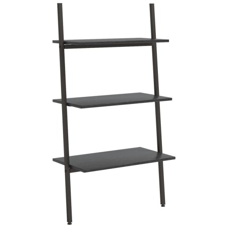 vidaXL Anlehnregal mit 3 Ablagen Schwarz 64x34x116 cm