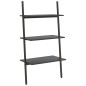 vidaXL Anlehnregal mit 3 Ablagen Schwarz 64x34x116 cm vidaXL Anlehnregal mit 3 Ablagen Schwarz 64x34x116 cm