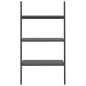 vidaXL Anlehnregal mit 3 Ablagen Schwarz 64x34x116 cm vidaXL Anlehnregal mit 3 Ablagen Schwarz 64x34x116 cm