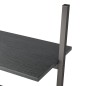 vidaXL Anlehnregal mit 3 Ablagen Schwarz 64x34x116 cm vidaXL Anlehnregal mit 3 Ablagen Schwarz 64x34x116 cm