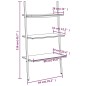 vidaXL Anlehnregal mit 3 Ablagen Schwarz 64x34x116 cm vidaXL Anlehnregal mit 3 Ablagen Schwarz 64x34x116 cm