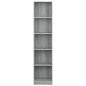 vidaXL Bücherregal 5 Fächer Grau Sonoma 40x24x175 cm Holzwerkstoff vidaXL Bücherregal 5 Fächer Grau Sonoma 40x24x175 cm Holzwerkstoff