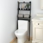 vidaXL Toilettenregal Schwarz 63,5x32x179 cm Massivholz Kiefer vidaXL Toilettenregal Schwarz 63,5x32x179 cm Massivholz Kiefer