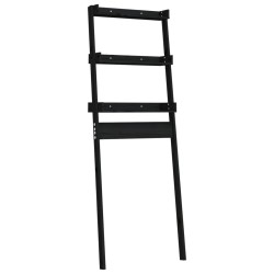 vidaXL Toilettenregal Schwarz 63,5x32x179 cm Massivholz Kiefer
