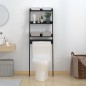 vidaXL Toilettenregal Schwarz 63,5x32x179 cm Massivholz Kiefer vidaXL Toilettenregal Schwarz 63,5x32x179 cm Massivholz Kiefer
