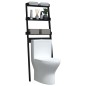vidaXL Toilettenregal Schwarz 63,5x32x179 cm Massivholz Kiefer vidaXL Toilettenregal Schwarz 63,5x32x179 cm Massivholz Kiefer