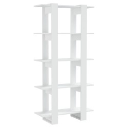 vidaXL Bücherregal/Raumteiler Weiß 80x30x160 cm Holzwerkstoff