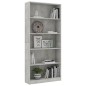 vidaXL Bücherregal 5 Fächer Betongrau 80x24x175 cm Holzwerkstoff vidaXL Bücherregal 5 Fächer Betongrau 80x24x175 cm Holzwerkstoff