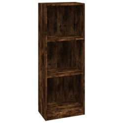 vidaXL Bücherregal 3 Fächer Räuchereiche 40x24x109 cm Holzwerkstoff
