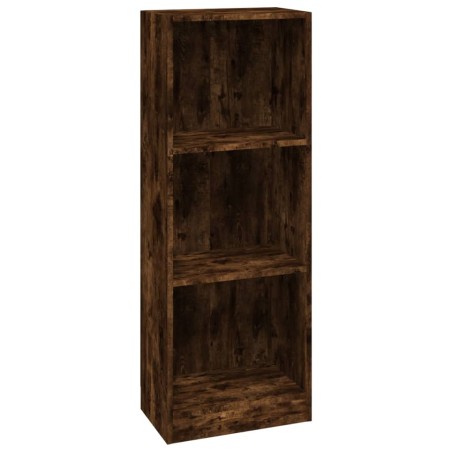 vidaXL Bücherregal 3 Fächer Räuchereiche 40x24x109 cm Holzwerkstoff