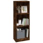 vidaXL Bücherregal 3 Fächer Räuchereiche 40x24x109 cm Holzwerkstoff vidaXL Bücherregal 3 Fächer Räuchereiche 40x24x109 cm Holzwerkstoff
