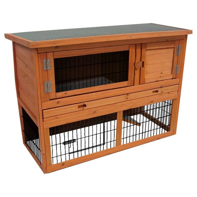 FLAMINGO Kaninchenstall Loft 111x45x78 cm Braun FLAMINGO Kaninchenstall Loft 111x45x78 cm Braun