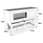 FLAMINGO Kaninchenstall Loft 111x45x78 cm Braun FLAMINGO Kaninchenstall Loft 111x45x78 cm Braun