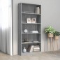 vidaXL Bücherregal 5 Fächer Grau Sonoma-Eiche 80x24x175 Holzwerkstoff vidaXL Bücherregal 5 Fächer Grau Sonoma-Eiche 80x24x175 Holzwerkstoff