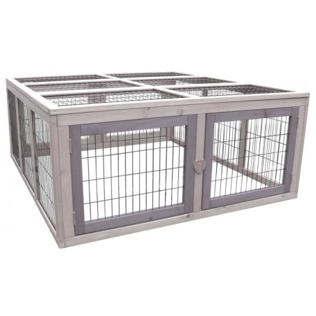 FLAMINGO Kaninchenstall Arena Cottage 107x116x47 cm Grau