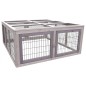 FLAMINGO Kaninchenstall Arena Cottage 107x116x47 cm Grau FLAMINGO Kaninchenstall Arena Cottage 107x116x47 cm Grau