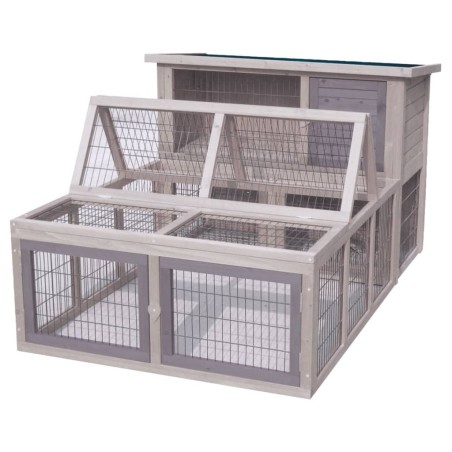 FLAMINGO Kaninchenstall Arena Cottage 107x116x47 cm Grau