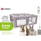 FLAMINGO Kaninchenstall Arena Cottage 107x116x47 cm Grau FLAMINGO Kaninchenstall Arena Cottage 107x116x47 cm Grau