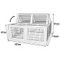 FLAMINGO Kaninchenstall Arena Cottage 107x116x47 cm Grau FLAMINGO Kaninchenstall Arena Cottage 107x116x47 cm Grau
