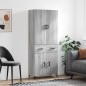 Highboard Grau Sonoma 69,5x34x180 cm Holzwerkstoff Highboard Grau Sonoma 69,5x34x180 cm Holzwerkstoff