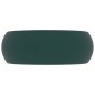 vidaXL Luxuriöses Waschbecken Rund Matt Dunkelgrün 40x15 cm Keramik vidaXL Luxuriöses Waschbecken Rund Matt Dunkelgrün 40x15 cm Keramik