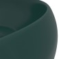 vidaXL Luxuriöses Waschbecken Rund Matt Dunkelgrün 40x15 cm Keramik vidaXL Luxuriöses Waschbecken Rund Matt Dunkelgrün 40x15 cm Keramik