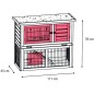 FLAMINGO Kaninchenstall Loft Urban 111x45x78 cm FLAMINGO Kaninchenstall Loft Urban 111x45x78 cm