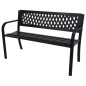 ProGarden Gartenbank Stahl 119x50x75 cm Schwarz ProGarden Gartenbank Stahl 119x50x75 cm Schwarz