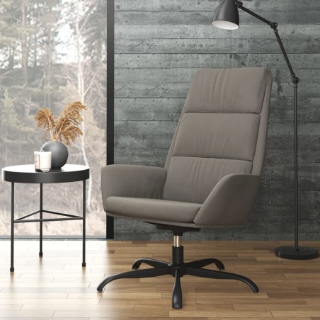 Relaxsessel Hellgrau Samt