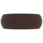 vidaXL Luxuriöses Waschbecken Rund Matt Dunkelbraun 40x15 cm Keramik vidaXL Luxuriöses Waschbecken Rund Matt Dunkelbraun 40x15 cm Keramik