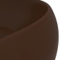 vidaXL Luxuriöses Waschbecken Rund Matt Dunkelbraun 40x15 cm Keramik vidaXL Luxuriöses Waschbecken Rund Matt Dunkelbraun 40x15 cm Keramik