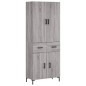 Highboard Grau Sonoma 69,5x34x180 cm Holzwerkstoff Highboard Grau Sonoma 69,5x34x180 cm Holzwerkstoff