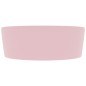 vidaXL Luxus-Waschbecken mit Überlauf Matt Rosa 36x13 cm Keramik vidaXL Luxus-Waschbecken mit Überlauf Matt Rosa 36x13 cm Keramik