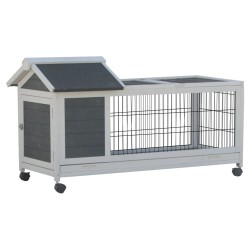 FLAMINGO Kaninchenstall Honey Rustic 115x55x64,5 cm Grau