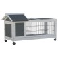 FLAMINGO Kaninchenstall Honey Rustic 115x55x64,5 cm Grau FLAMINGO Kaninchenstall Honey Rustic 115x55x64,5 cm Grau