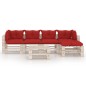 vidaXL 6-tlg. Garten-Lounge-Set aus Paletten mit Kissen Kiefernholz vidaXL 6-tlg. Garten-Lounge-Set aus Paletten mit Kissen Kiefernholz