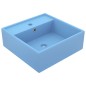 vidaXL Luxus-Waschbecken Überlauf Quadratisch Matt Hellblau 41x41 cm vidaXL Luxus-Waschbecken Überlauf Quadratisch Matt Hellblau 41x41 cm